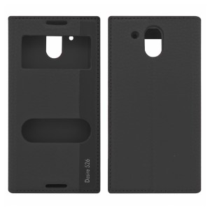 Nettech HTC Desire 526 Uyumlu Pencereli Kapaklı Kılıf (Siyah) VR-8002