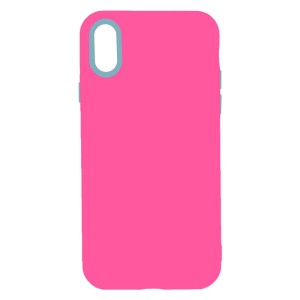 Nettech Apple iPhone X Uyumlu Pascal Seri Arka Koruma Kılıf (Pembe) VR-21088