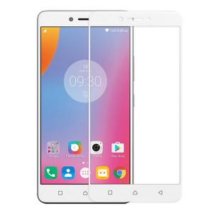 Lenovo Lenovo K6 Note Uyumlu 3D SuperGlass Full Cam Koruyucu (Beyaz) VR-6778