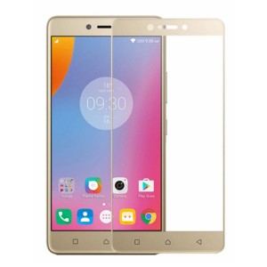Lenovo Lenovo K6 Note Uyumlu 3D SuperGlass Full Cam Koruyucu (Gold) VR-6779