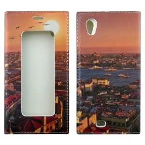 Nettech General Mobile Discovery 2 Mini Uyumlu Pencereli Kapaklı Kılıf (Desenli/Resimli) NT-3223