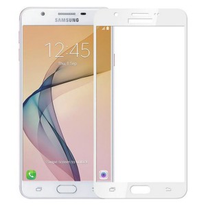 Helt Samsung Galaxy G570 J5 Prime Uyumlu 3D SuperGlass Full Cam Koruyucu (Beyaz) NT-17160