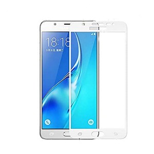 Helt Samsung Galaxy G610 J7 Prime Uyumlu 3D SuperGlass Full Cam Koruyucu (Beyaz) NT-17154