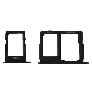 Teknonet Samsung Galaxy G610 J7 Prime Uyumlu Hafıza Kart + Sim Metali (Siyah) VR-21235