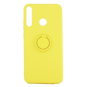 Nettech Huawei P40 Lite E Uyumlu Viktor Yüzüklü Arka Koruma Kılıf (Sarı) VR-21257