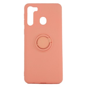 Nettech Samsung Galaxy A21 Uyumlu Viktor Yüzüklü Arka Koruma Kılıf (Turuncu) VR-21240