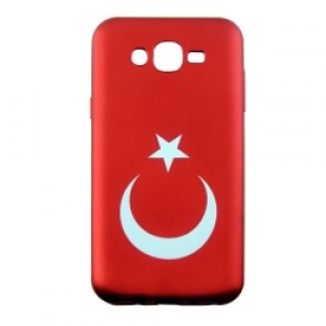 Nettech Samsung Galaxy J700 J7 Uyumlu Desenli Seri Arka Koruma Kılıf (Türk Bayraklı) VR-6719
