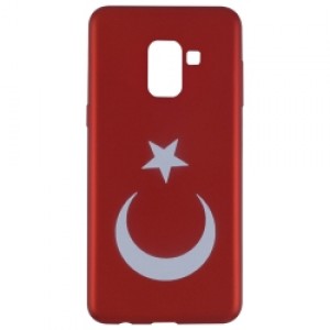 Nettech Samsung Galaxy A530 A8 2018 Uyumlu Desenli Seri Arka Koruma Kılıf (Türk Bayraklı) VR-6695