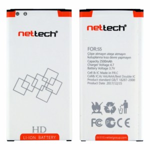 Teknonet Samsung Galaxy G900 S5 Uyumlu Nettech 2500 MAh Batarya NT-10499