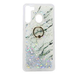 Nettech Samsung Galaxy A21 Uyumlu Mermer Desenli Arka Koruma Kılıf (Gri) NT-79058