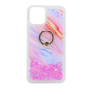 Nettech Apple iPhone 11 Pro Uyumlu Mermer Desenli Arka Koruma Kılıf (Pembe) NT-79035