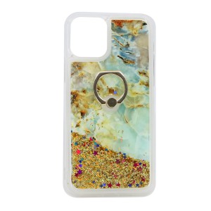 Nettech Apple iPhone 11 Pro Uyumlu Mermer Desenli Arka Koruma Kılıf (Gold) NT-79033