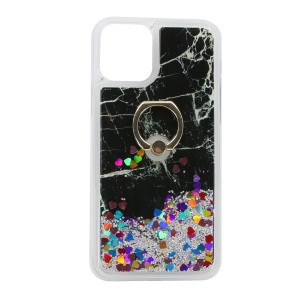 Nettech Apple iPhone 11 Pro Uyumlu Mermer Desenli Arka Koruma Kılıf (Siyah) NT-79032