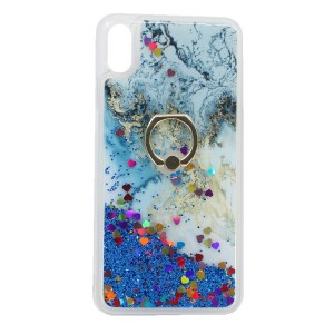 Nettech Apple iPhone XS Max Uyumlu Mermer Desenli Arka Koruma Kılıf (Mavi) NT-79021