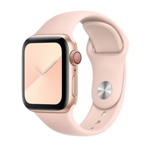 Nettech Apple Watch Seri 42/44 mm Uyumlu Silikon Kordon (Pembe) NT-79677