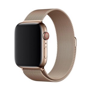 Nettech Apple Watch Seri 44/42 mm Uyumlu Silikon Kordon (Rose Gold) NT-79660