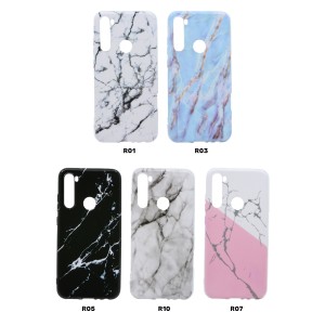 Nettech Xiaomi Redmi Note 8 Uyumlu Mermer Desenli Arka Koruma Kılıf (Karışık/Çok Renkli) NT-79115