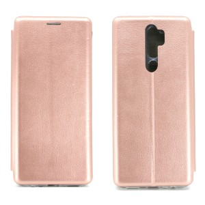 Nettech Oppo A5 2020 Uyumlu Lüx Seri Kapaklı Kılıf (Rose Gold) NT-79532