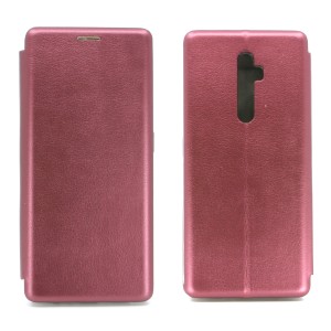 Nettech Oppo Reno 2Z Uyumlu Lüx Seri Kapaklı Kılıf (Mürdüm) NT-79523