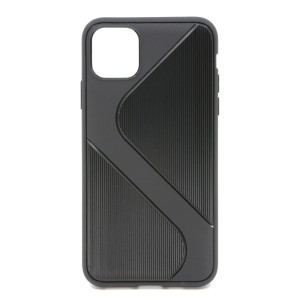 Nettech Apple iPhone 11 Pro Max Uyumlu Kendinden Desenli Arka Koruma Kılıf (Siyah) NT-79742