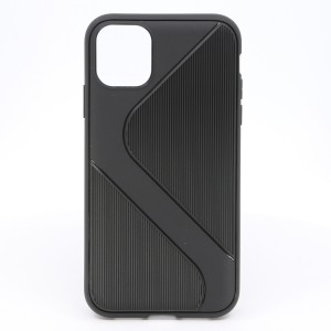 Nettech Apple iPhone 11 Uyumlu Kendinden Desenli Arka Koruma Kılıf (Siyah) NT-79738