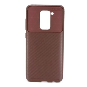 Nettech Xiaomi Redmi Note 9 Uyumlu Negro Seri Arka Koruma Kılıf (Kahverengi) NT-80153