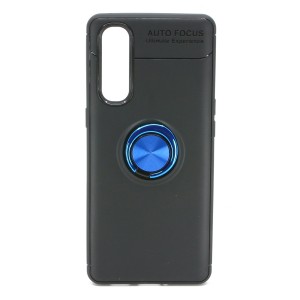 Nettech Oppo Reno 3 Pro Uyumlu Ravel Seri Arka Koruma Kılıf (Siyah-Mavi) NT-80172