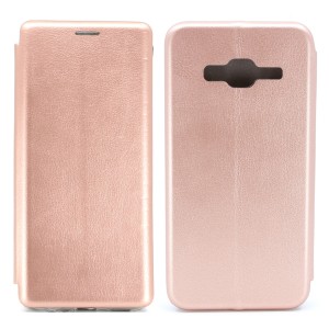 Nettech Samsung Galaxy J300 J3 Uyumlu Lüx Seri Kapaklı Kılıf (Rose Gold) NT-79864