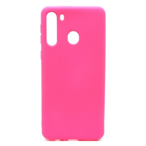 Nettech Samsung Galaxy A21 Uyumlu Nano Arka Koruma Kılıf (Koyu Pembe) NT-80481