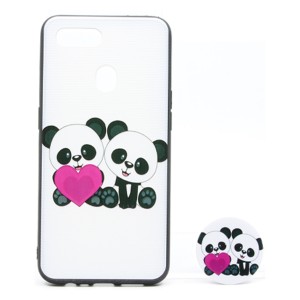 Nettech Oppo A5s Uyumlu NT-79690 Desenli Popsocket Seri Arka Koruma Kılıf (Çeşitli Desen) NT-79690