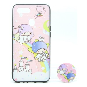 Nettech Oppo A5s Uyumlu NT-79690 Desenli Popsocket Seri Arka Koruma Kılıf (Çeşitli Desen) NT-79690