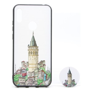 Nettech Huawei Y6 2019 Uyumlu Desenli Popsocket Seri Arka Koruma Kılıf (Çeşitli Desen) VR-20257