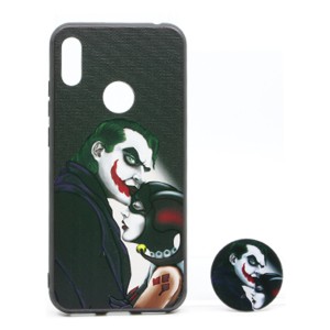 Nettech Huawei Y6 2019 Uyumlu Desenli Popsocket Seri Arka Koruma Kılıf (Çeşitli Desen) VR-20257
