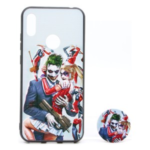 Nettech Huawei Y6 2019 Uyumlu Desenli Popsocket Seri Arka Koruma Kılıf (Çeşitli Desen) VR-20257