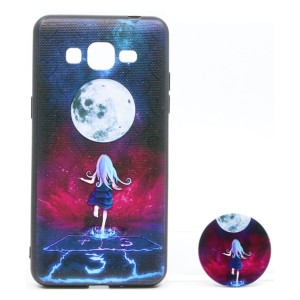 Nettech Samsung Galaxy G531 Grand Prime Uyumlu NT-79692 Desenli Popsocket Seri Arka Koruma Kılıf (Çeşitli Desen) NT-79692
