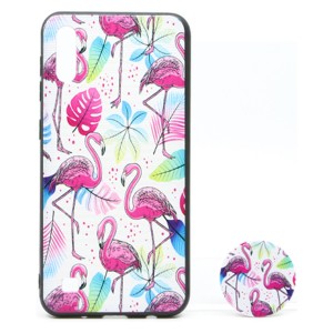 Nettech Samsung Galaxy A10 Uyumlu Desenli Popsocket Seri Arka Koruma Kılıf (Çeşitli Desen) VR-20254