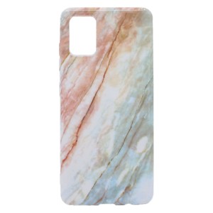 Nettech Samsung Galaxy A51 Uyumlu Mermer Desenli Arka Koruma Kılıf (Karışık/Çok Renkli) NT-79136