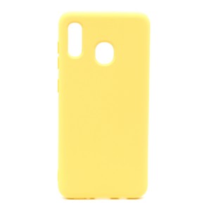 Nettech Samsung Galaxy A20 Uyumlu Nano Arka Koruma Kılıf (Sarı) VR-21005