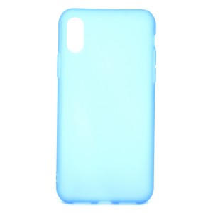 Nettech Apple iPhone X Uyumlu Buzlu Seri Arka Koruma Kılıf (Mavi) NT-80955