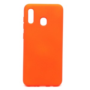 Nettech Samsung Galaxy A20 Uyumlu Nano Arka Koruma Kılıf (Turuncu) NT-80959
