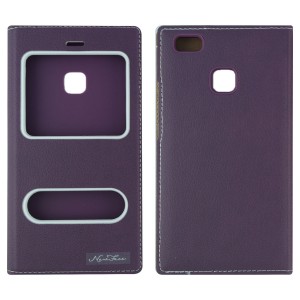 Nettech LG K8 2017 Uyumlu Pencereli Kapaklı Kılıf (Mor) VR-817