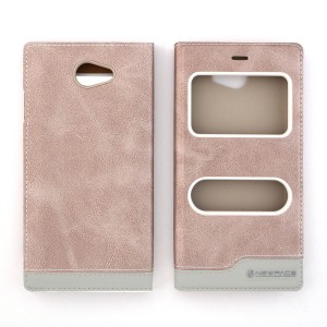 Nettech General Mobile GM6 Uyumlu Kapaklı Kılıf Kapaklı Kılıf (Gold) VR-832