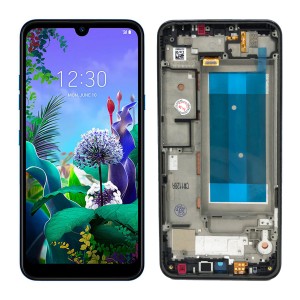 Teknonet LG Q60 Uyumlu Org Lcd+Dokunmatik+Çıtalı (Siyah) NT-81159