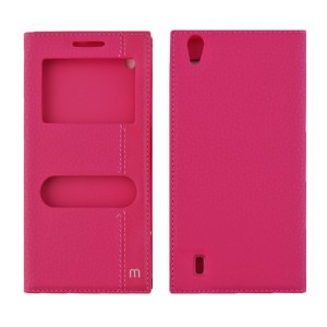 Nettech Vestel Venüs 5530 Uyumlu Pencereli Kapaklı Kılıf (Pembe) VR-855