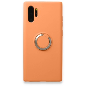 Nettech Samsung Galaxy Note 10 Plus Uyumlu Nano Ring Arka Koruma Kılıf (Turuncu) NT-81890