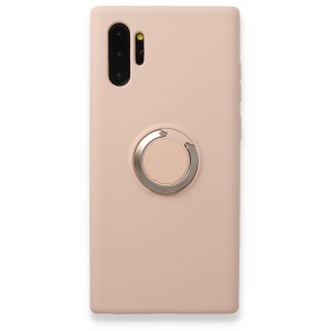Nettech Samsung Galaxy Note 10 Plus Uyumlu Nano Ring Arka Koruma Kılıf (Pembe) NT-81892