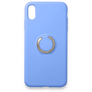 Nettech Apple iPhone XR Uyumlu Nano Ring Arka Koruma Kılıf (Mor) NT-81881