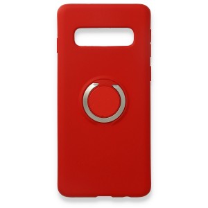 Nettech Samsung Galaxy S10 Uyumlu Nano Ring Arka Koruma Kılıf (Kırmızı) NT-81830
