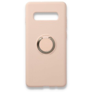 Nettech Samsung Galaxy S10 Uyumlu Nano Ring Arka Koruma Kılıf (Pembe) NT-81834