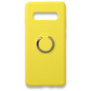 Nettech Samsung Galaxy S10 Uyumlu Nano Ring Arka Koruma Kılıf (Sarı) NT-81835